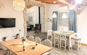 Dining - Lovely home in Divojevici with private swimming pool, can be inside or outside (Divojevici)