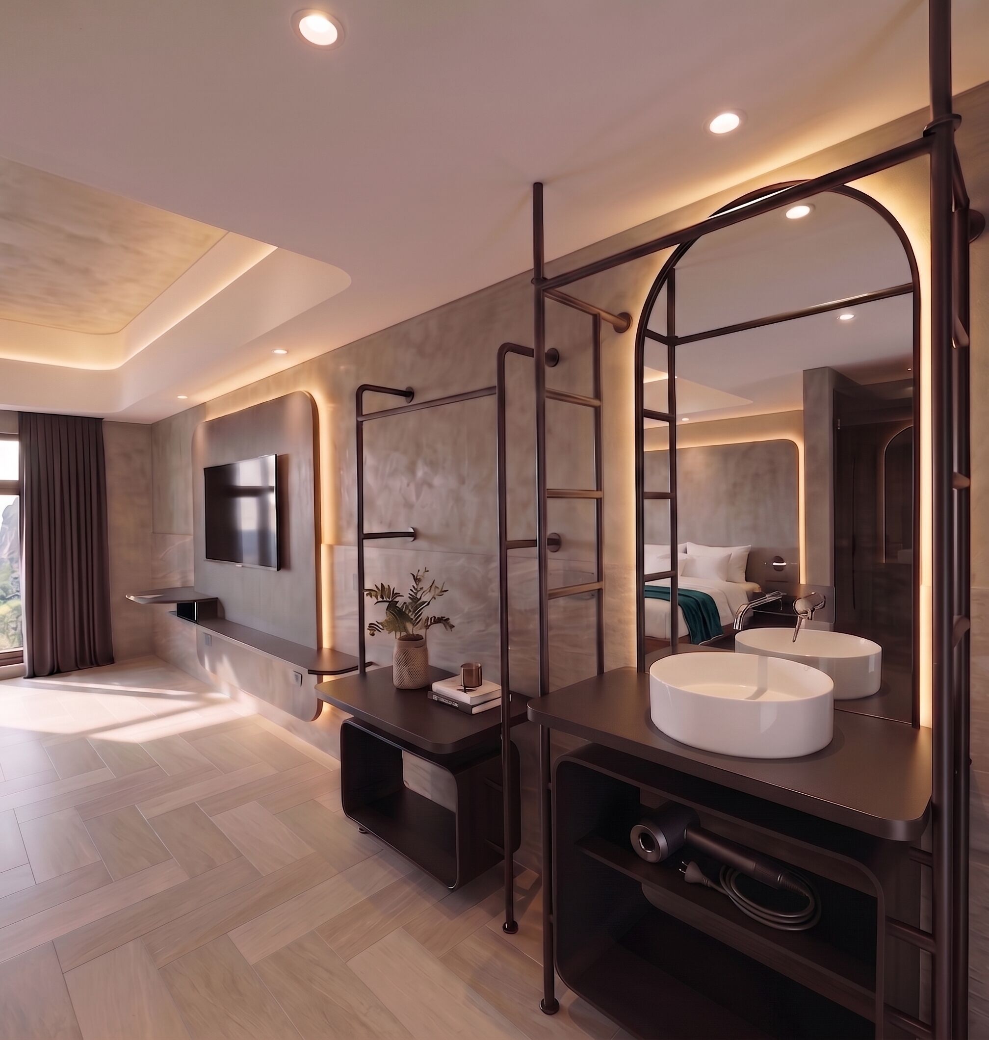 تجهيزات دش، مجففات شعر، مناشف، صابون