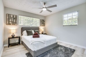 Unclassified image, 3 of 31, button - Private Yard & Theater! Modern College Park Home (College Park)