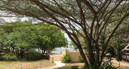 Relaxing private beachfront escape on Manda Island Lamu with ocean sunset view