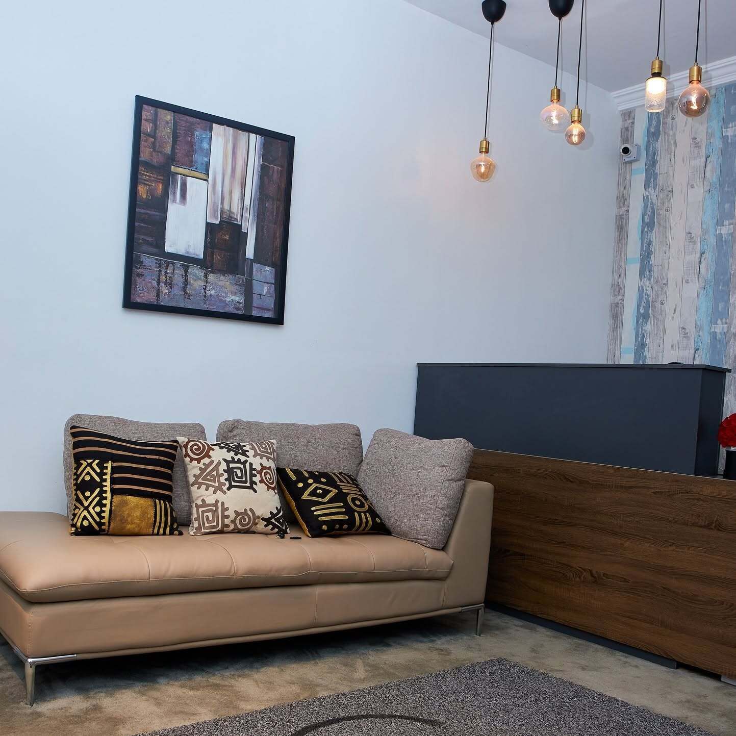 Departamento Deluxe, balcón, vista a la ciudad | Lobby