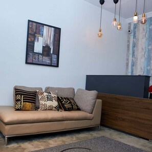 Deluxe-Apartment, Balkon, Stadtblick | Lobby