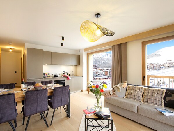 Interior - Spacious apartment mountain view - 4 guests (Huez)