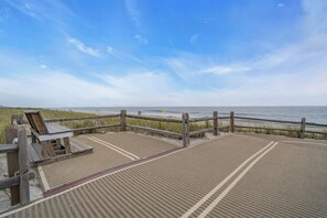 A wooden boardwalk leading to a beach with a clear view of the ocean. - Normandy Beach! Phenomenal Ocean Block Location (Lavallette)