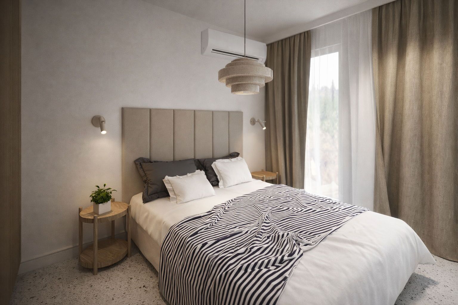 Blackout drapes, iron/ironing board, cribs (surcharge), WiFi (free)
