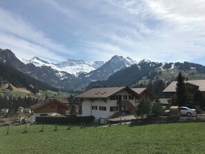 A mountain village with traditional houses, a clear sky, and snow-capped peaks in the background. - Mühleport Appartement/Fewo, Bad, WC, 1 Schlafraum 2.5-Zimmerwohnung by Interhome (Adelboden)