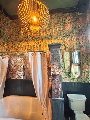 Secadora de cabello, toallas, jabón, papel de baño 