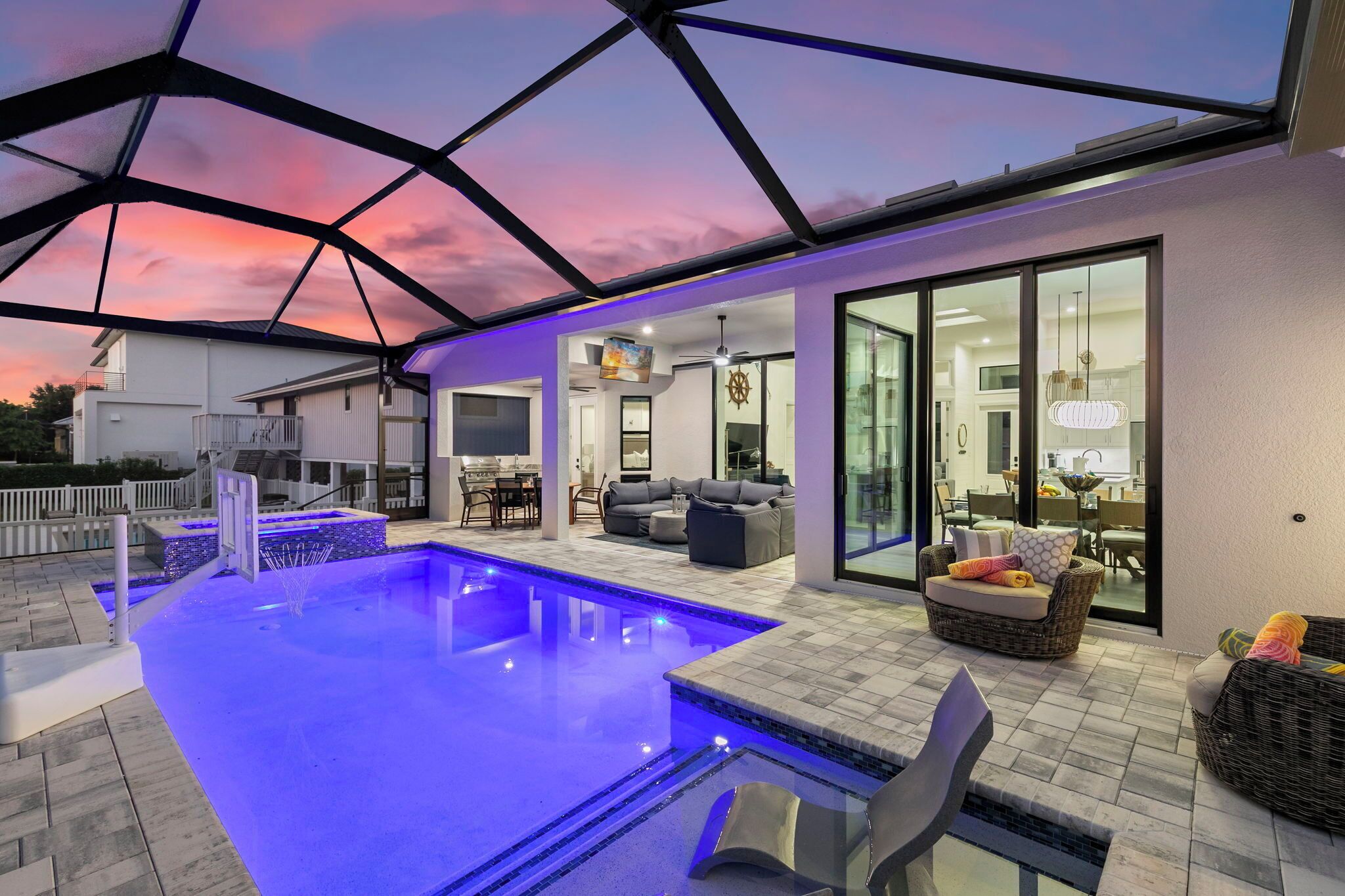 A heated pool