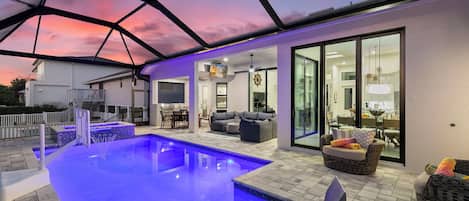 A heated pool
