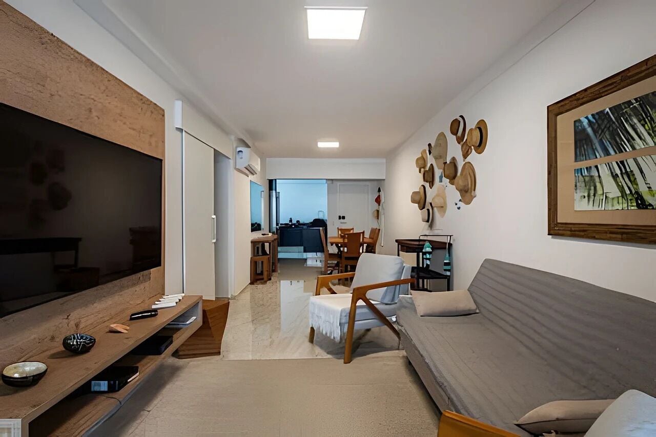 Apartament Deluxe, vistes a la platja | Sala d'estar