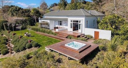 Spacious Country Retreat with Hot Tub, Fireplace, Sweeping Rural Views & Stream