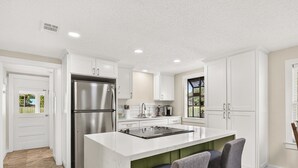 Fridge, microwave, stovetop, toaster - One More Cast Coastal House with Fenced Yard and Screened Porch near the Ocean (Fulton)
