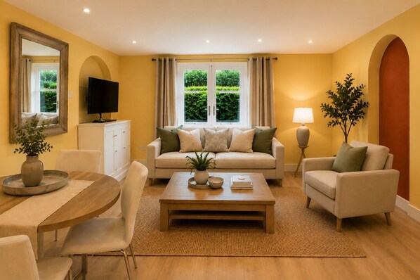 Living area - Stylish Two-Bedroom Notting Hill Garden Flat - heart of London's chicest area. (London)