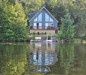 Exterior - New Lakefront Cabin Beach Firepit Private Dock AC (Caroga Lake)