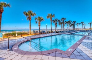 Pool - 2 Bedroom Waterfront Condo with 25ft Balcony Overlooking the Gulf of Mexico (Panama City Beach)