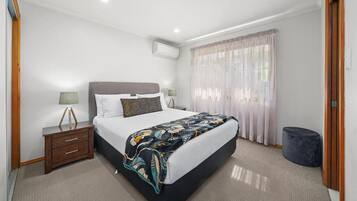 Blackout drapes, iron/ironing board, WiFi (free)