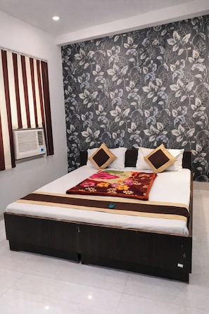 Standard Double Room, City View | Laptop workspace, WiFi (free), bed sheets - Hotel Himalaya (Rajgir)