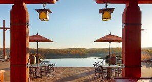 Outdoor dining - Spacious 2BR Villa at Scenic Retreat (Oliver Township)