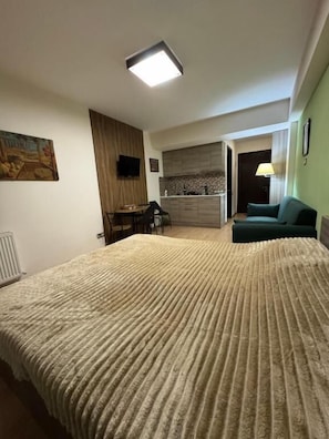 Monolocale, balcone, vista montagna