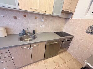 Private kitchen - Sea Time apartment with sea view (Budva)