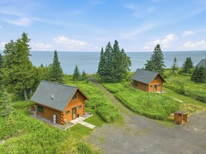 Exterior - Serene 1-bedroom Log Cabin on Lake Superior's South Shore (Port Wing)