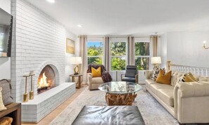 Living area - Stylish 4BR Home with Private Cottage Lake Access (Woodinville)