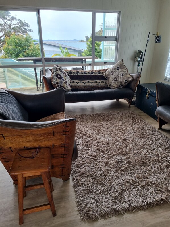 Living area - Relax, Coastal and Warm-Top Deck Beach House (Pataua South)
