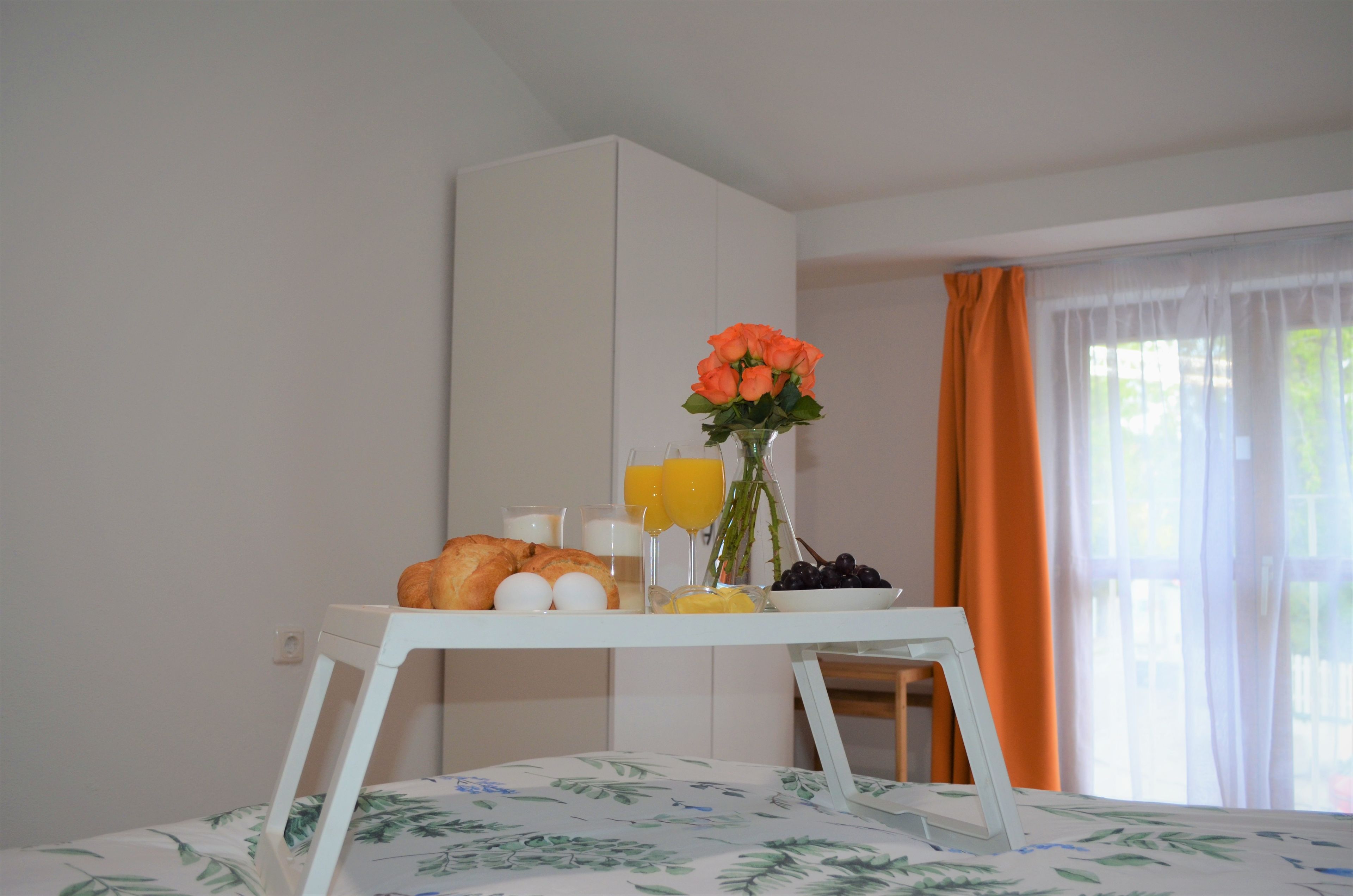 Desk, iron/ironing board, travel crib, WiFi (free)
