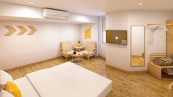 Standard Twin Room, City View | Living area