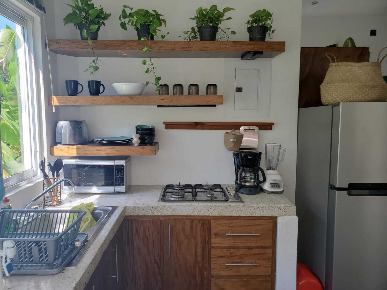 Chambre Confort, patio, vue sur le jardin | Cuisine privée