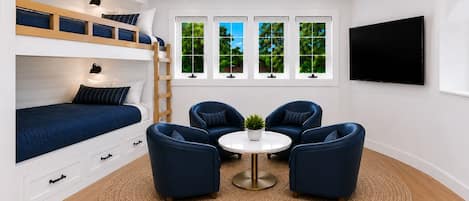 4 habitaciones, tabla de planchar con plancha, wifi y ropa de cama