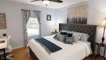 Desk, WiFi, bed sheets