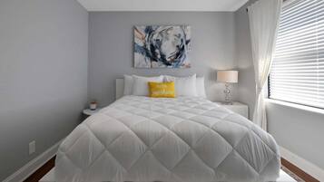Condo, 1 Queen Bed, Kitchen, City View (Bold City Loft) | 1 bedroom, individually decorated, individually furnished, bed sheets