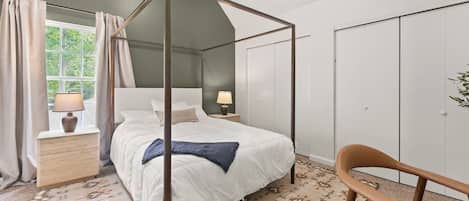 Blackout drapes, WiFi (free), bed sheets