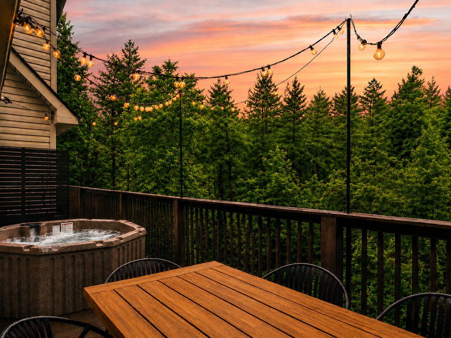 Outdoor spa tub