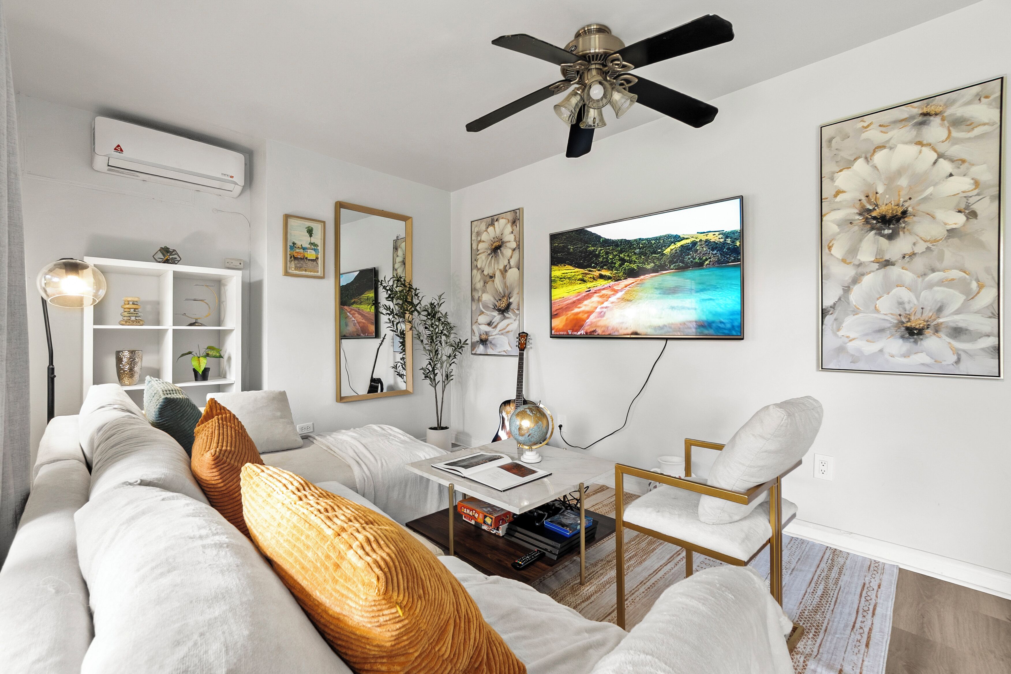 Smart TV, books, music library