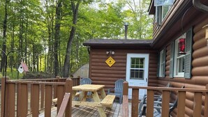 Outdoor dining - Cozy Country Cabin (Long Eddy)