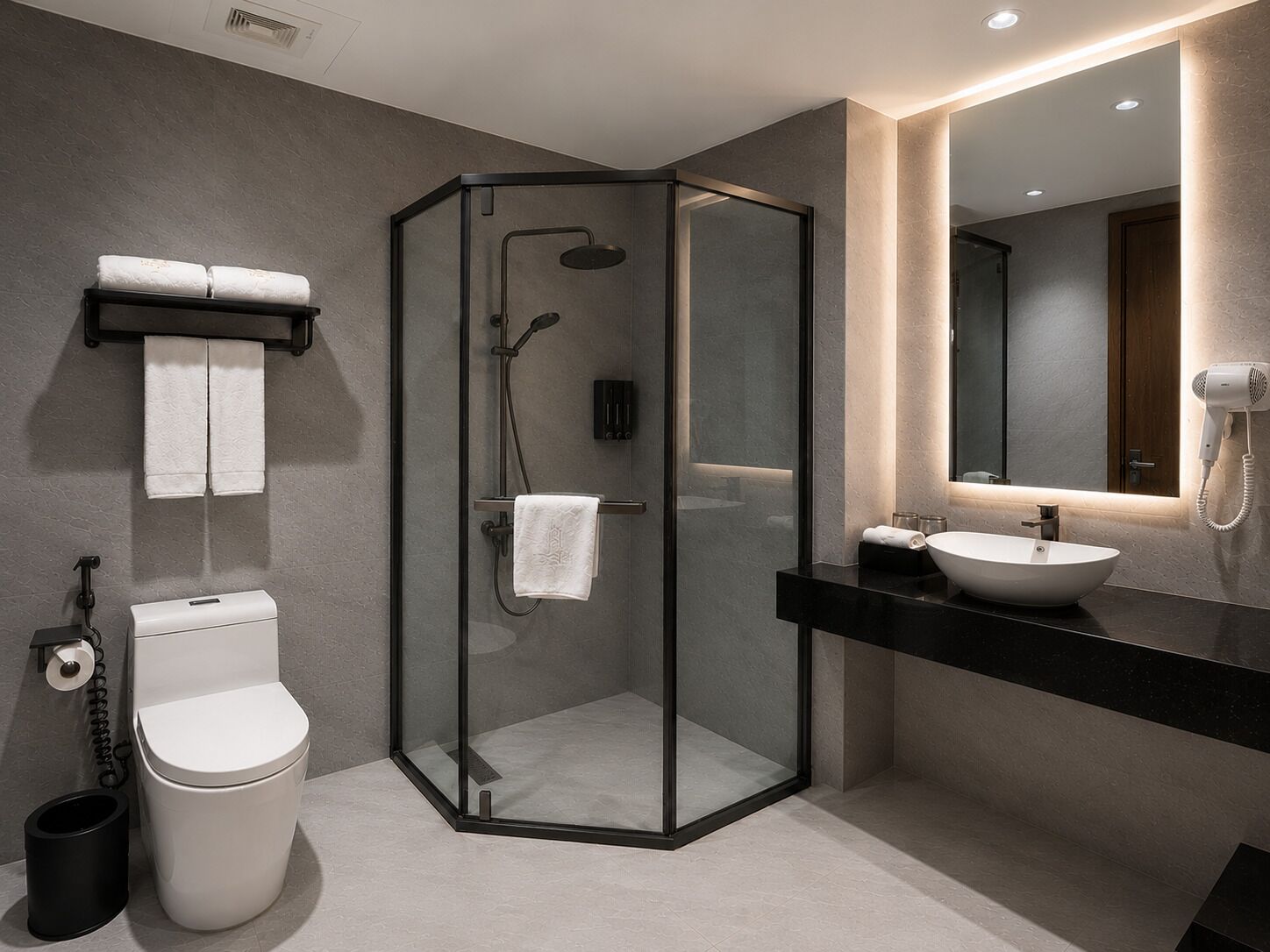 Superior Room, 1 King Bed, City View | Bathroom | Free toiletries, hair dryer, towels, soap