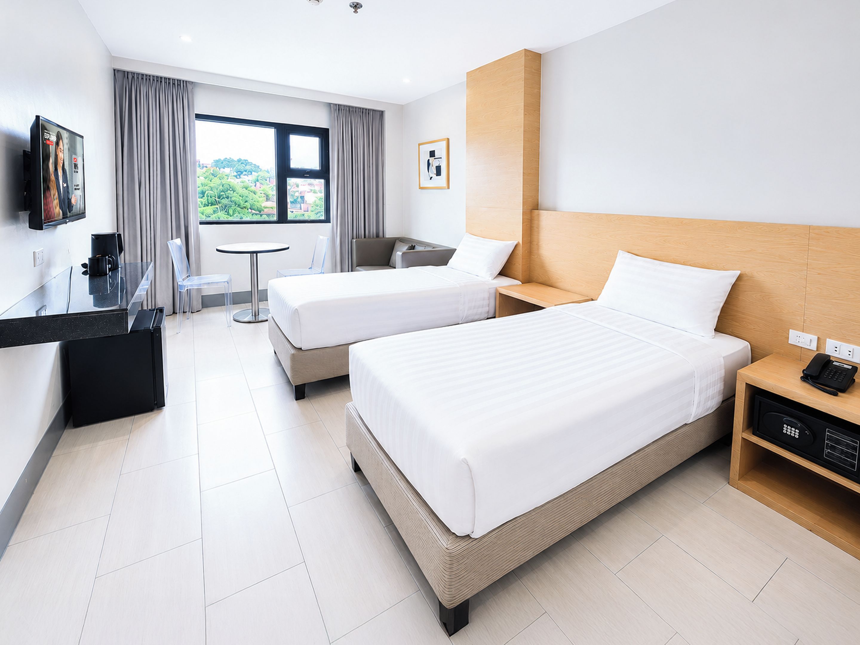 Habitación Deluxe con 2 camas individuales | Wifi gratis y ropa de cama