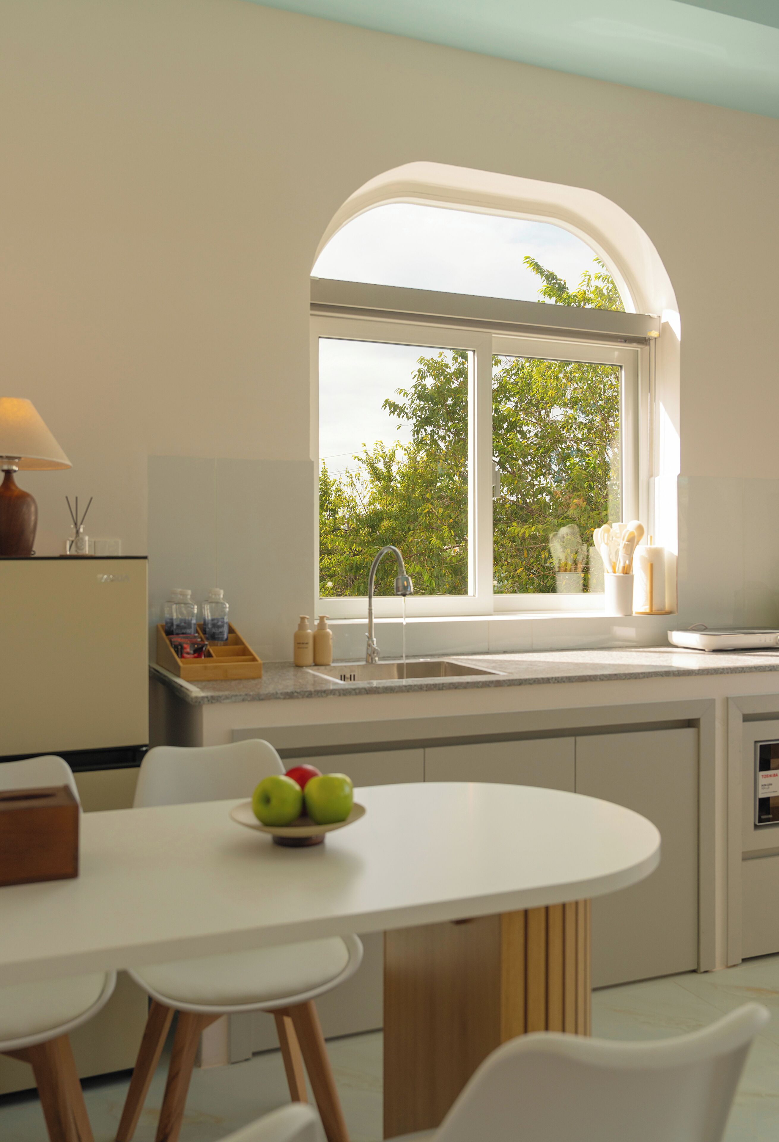 Junior Apartment, 2 Bedrooms, Balcony, Tower | Private kitchen | Eco-friendly cleaning products, paper towels