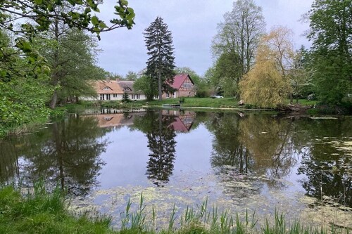 Garden house by the swan pond