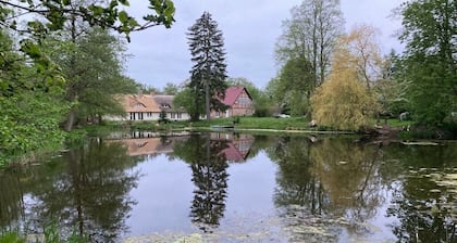 Garden house by the swan pond