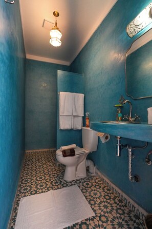 Double Room, Mountain View | Bathroom - Atlas Peak Blue  (Marrakesh)