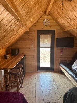 Living area - Lakehouse Resort Book Nook A-Pod 1 Near Rend Lake (Benton)