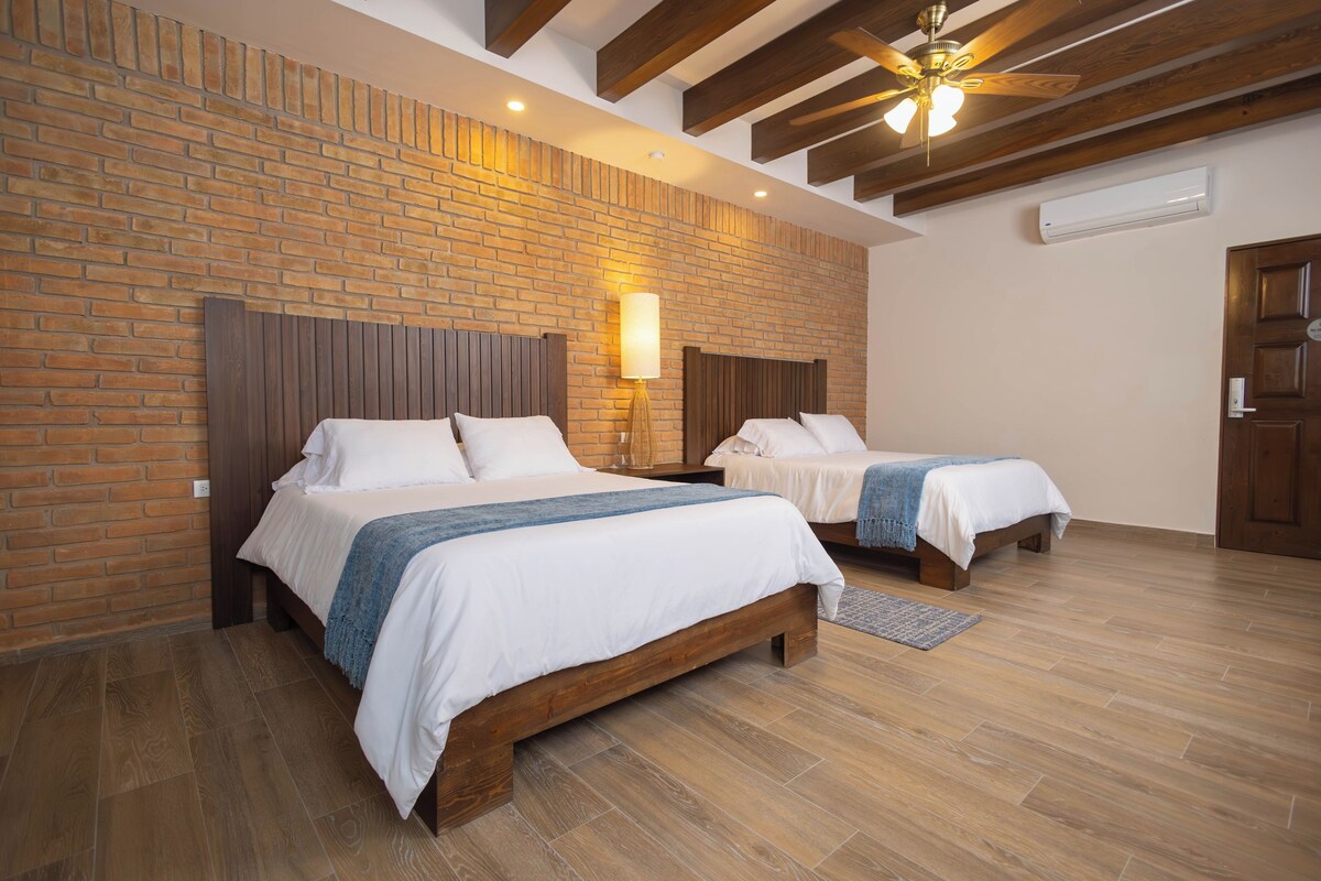 Standard Double Room | Bathroom | Shower, hair dryer, towels, soap