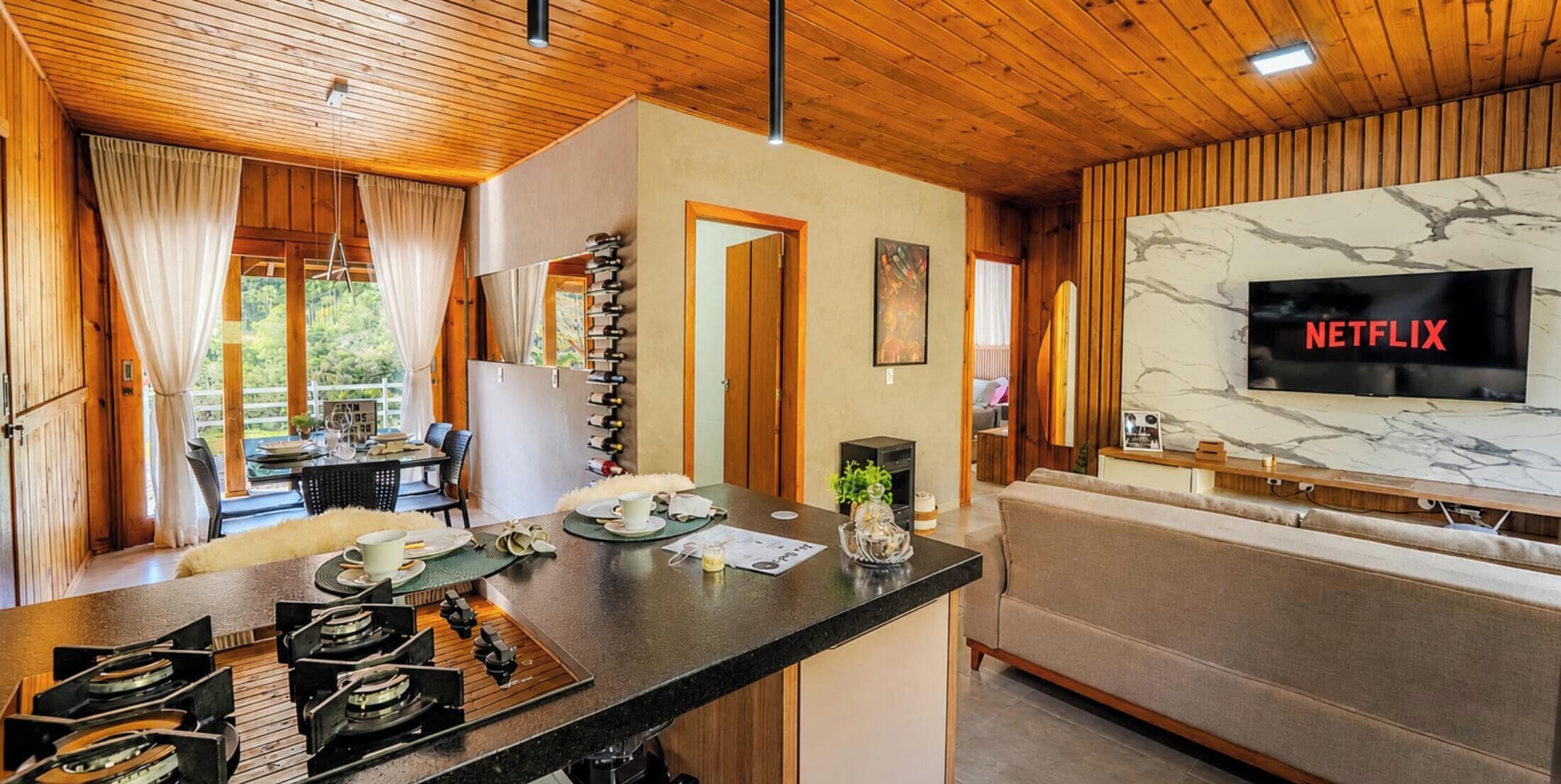 Cabaña, 2 habitaciones, hidromasaje, vista a la montaña | Interior