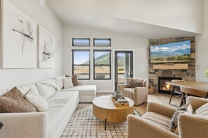 Living area - Deer Valley East Retreat | Shuttle to Skiing | Pool & Hot Tub (Heber City)