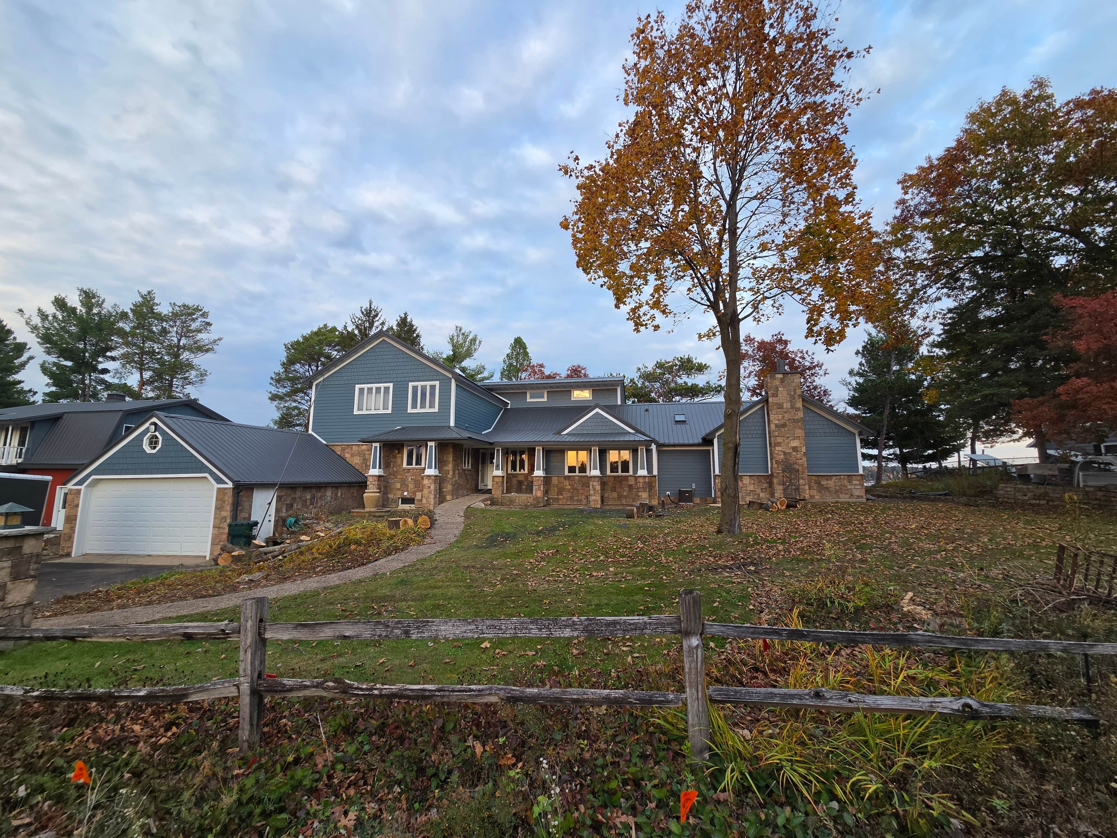 Exterior painting is complete, and renovation progress continues.