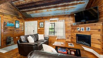 TV, fireplace, offices