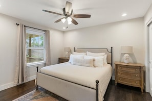 Sink into the king bed and enjoy a slower start to the morning.